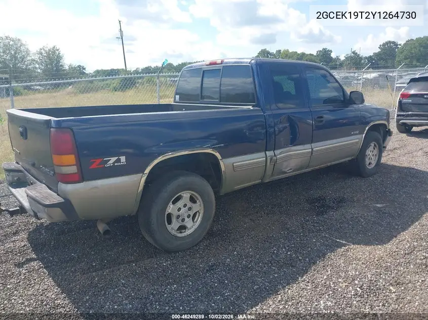 2000 CHEVROLET SILVERADO VIN 2GCEK19T2Y1264730 — фото 4