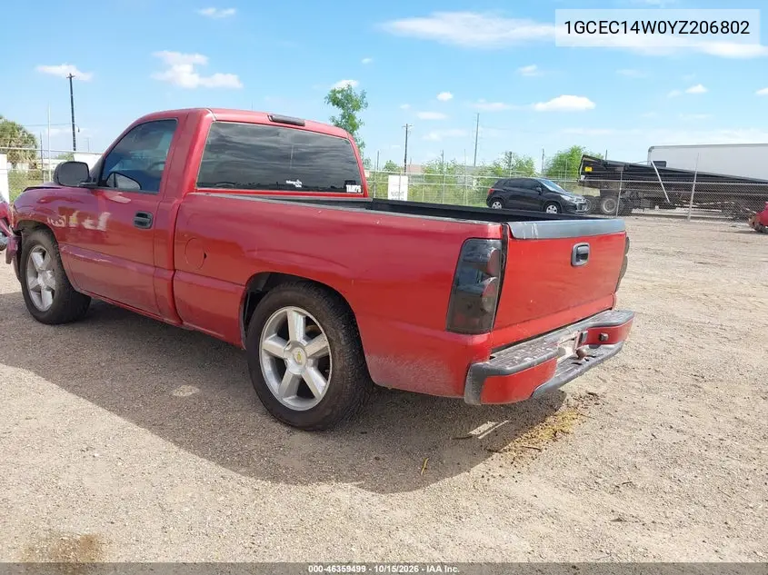 2000 CHEVROLET SILVERADO VIN 1GCEC14W0YZ206802 — фото 3