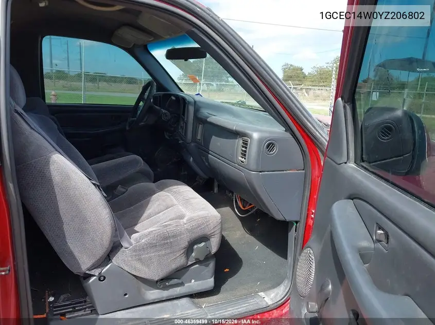 2000 CHEVROLET SILVERADO VIN 1GCEC14W0YZ206802 — фото 5