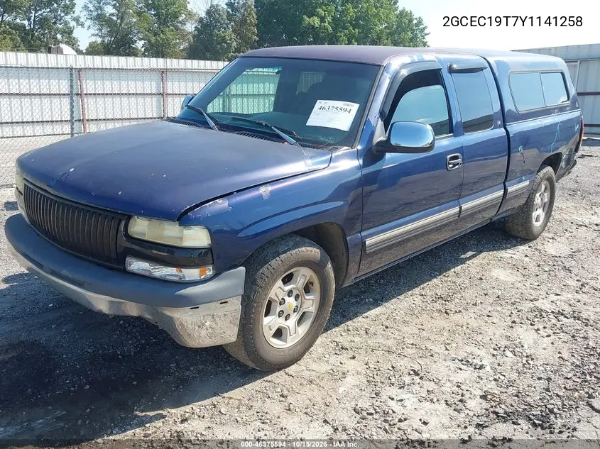 2000 CHEVROLET SILVERADO VIN 2GCEC19T7Y1141258 — фото 2