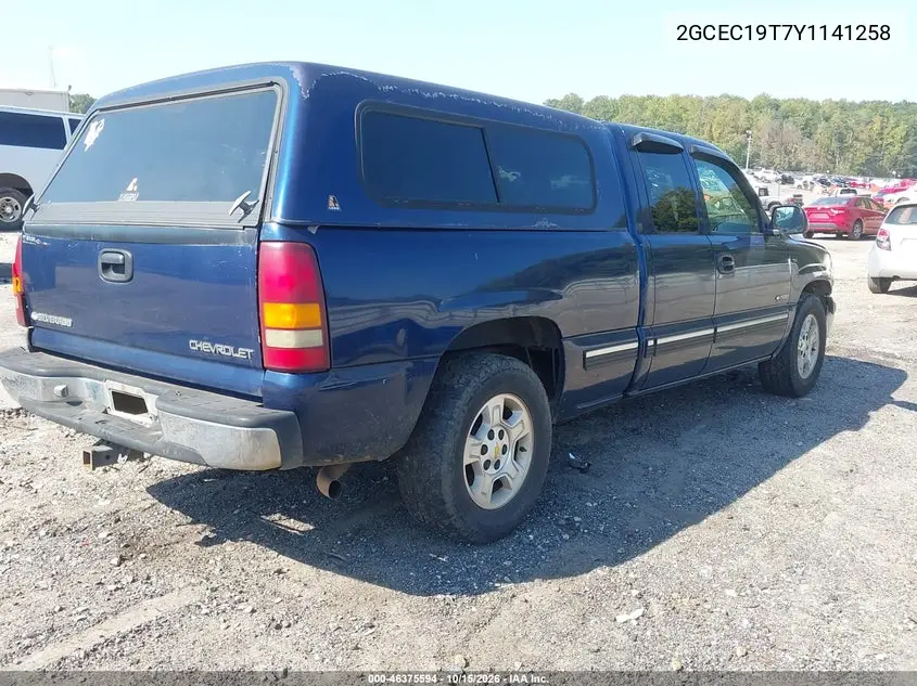 2000 CHEVROLET SILVERADO VIN 2GCEC19T7Y1141258 — фото 4
