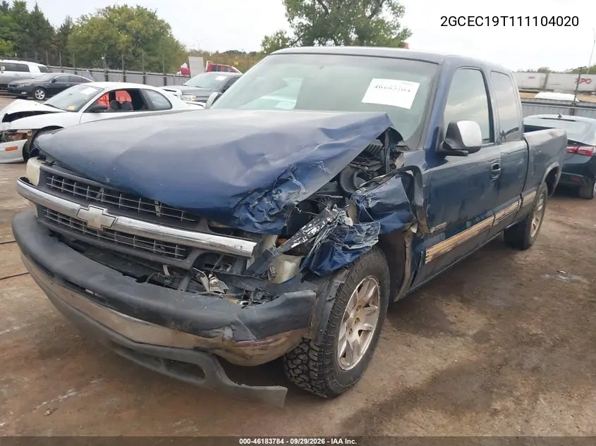2001 CHEVROLET SILVERADO VIN 2GCEC19T111104020 — фото 2