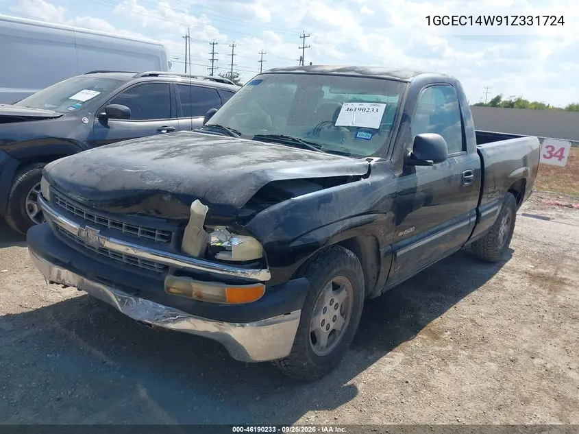 2001 CHEVROLET SILVERADO VIN 1GCEC14W91Z331724 — фото 2
