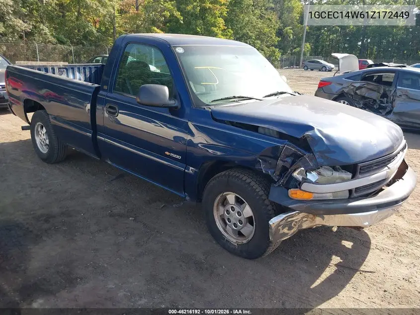 CHEVROLET SILVERADO 2001, VIN 1GCEC14W61Z172449