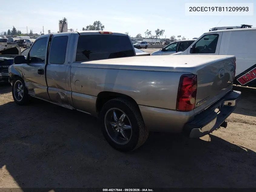 2001 CHEVROLET SILVERADO VIN 2GCEC19T811209993 — фото 3