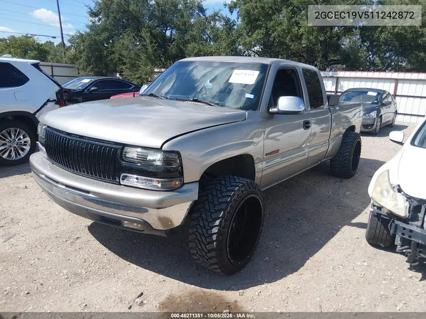 2001 CHEVROLET SILVERADO VIN 2GCEC19V511242872 — фото 2