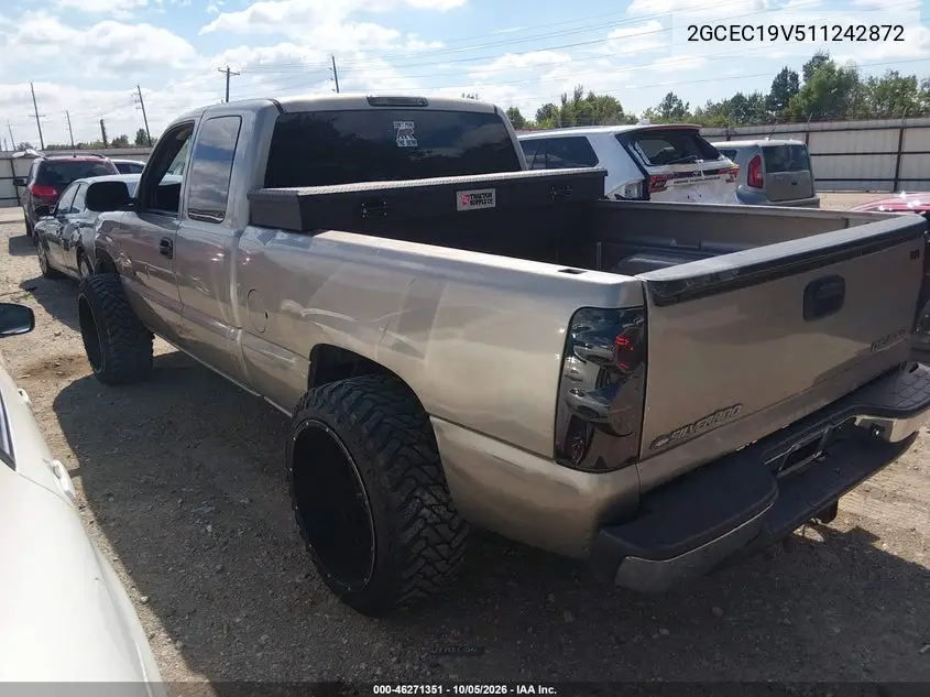 2001 CHEVROLET SILVERADO VIN 2GCEC19V511242872 — фото 3