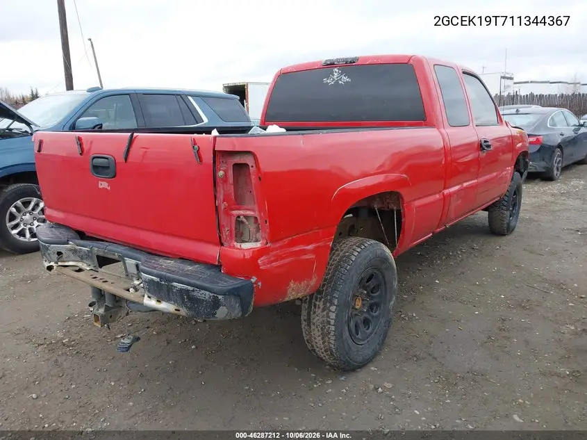 2001 CHEVROLET SILVERADO VIN 2GCEK19T711344367 — фото 4