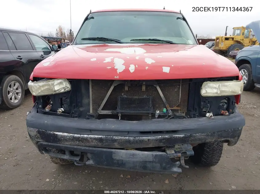 2001 CHEVROLET SILVERADO VIN 2GCEK19T711344367 — фото 6