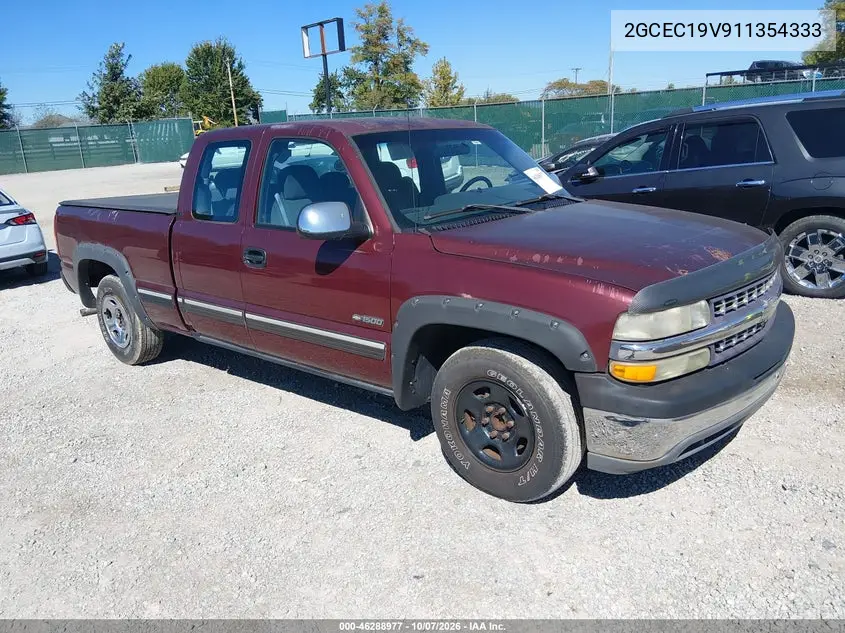 CHEVROLET SILVERADO 2001, VIN 2GCEC19V911354333