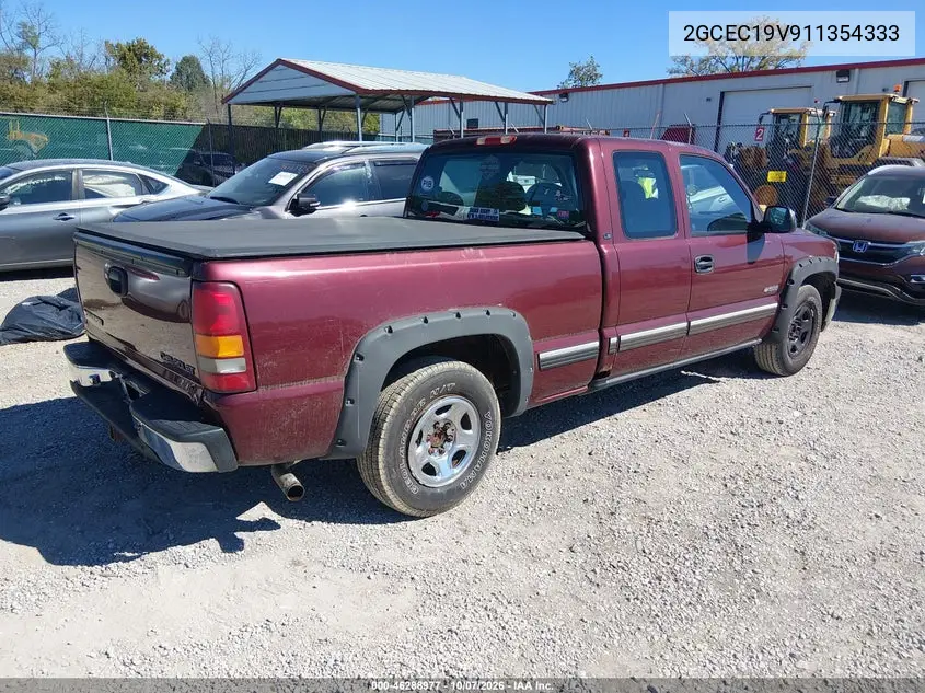 2001 CHEVROLET SILVERADO VIN 2GCEC19V911354333 — фото 4