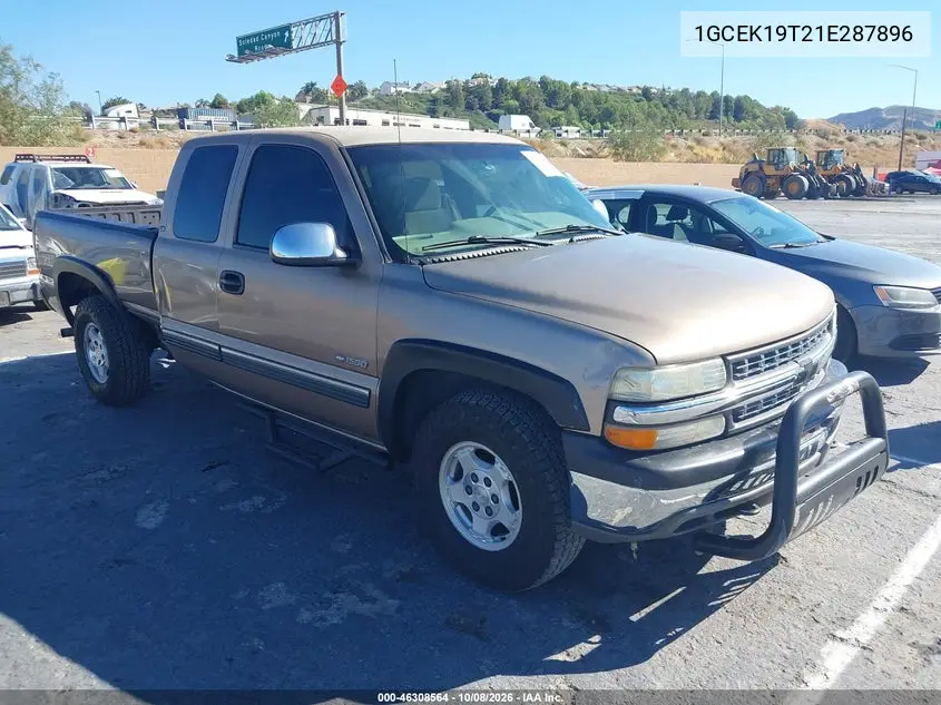 CHEVROLET SILVERADO 2001, VIN 1GCEK19T21E287896