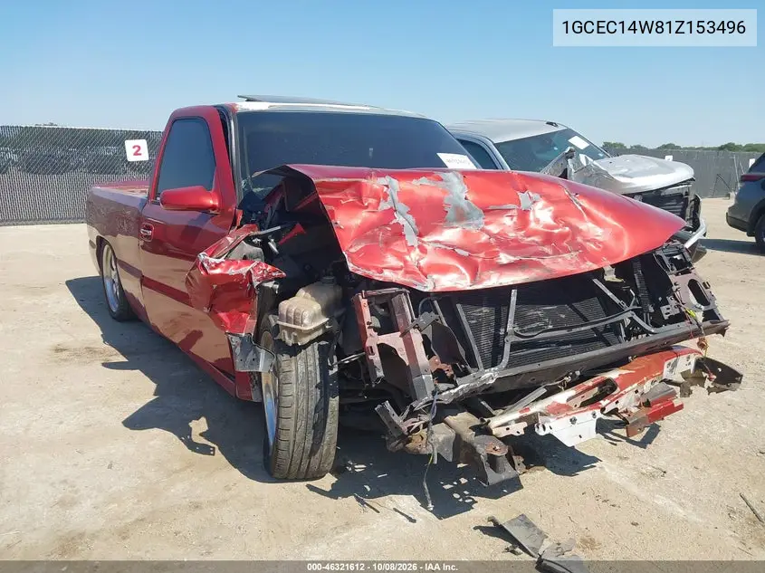 CHEVROLET SILVERADO 2001, VIN 1GCEC14W81Z153496
