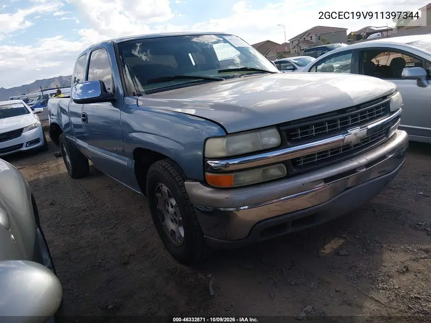 CHEVROLET SILVERADO 2001, VIN 2GCEC19V911397344