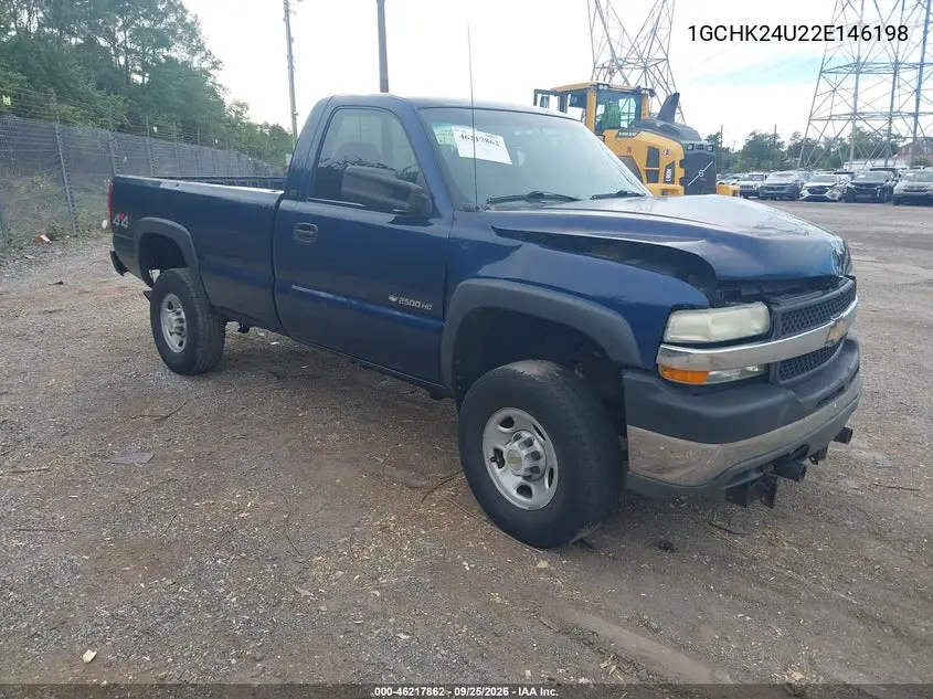 CHEVROLET SILVERADO 2002, VIN 1GCHK24U22E146198