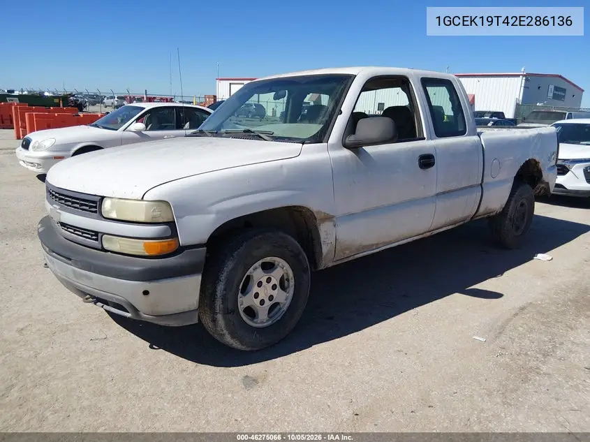 2002 CHEVROLET SILVERADO VIN 1GCEK19T42E286136 — фото 2