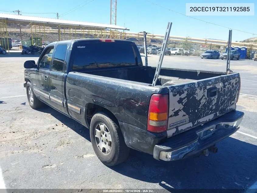 2002 CHEVROLET SILVERADO VIN 2GCEC19T321192585 — фото 3
