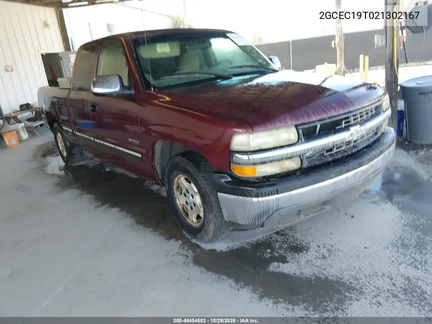 CHEVROLET SILVERADO 2002, VIN 2GCEC19T021302167