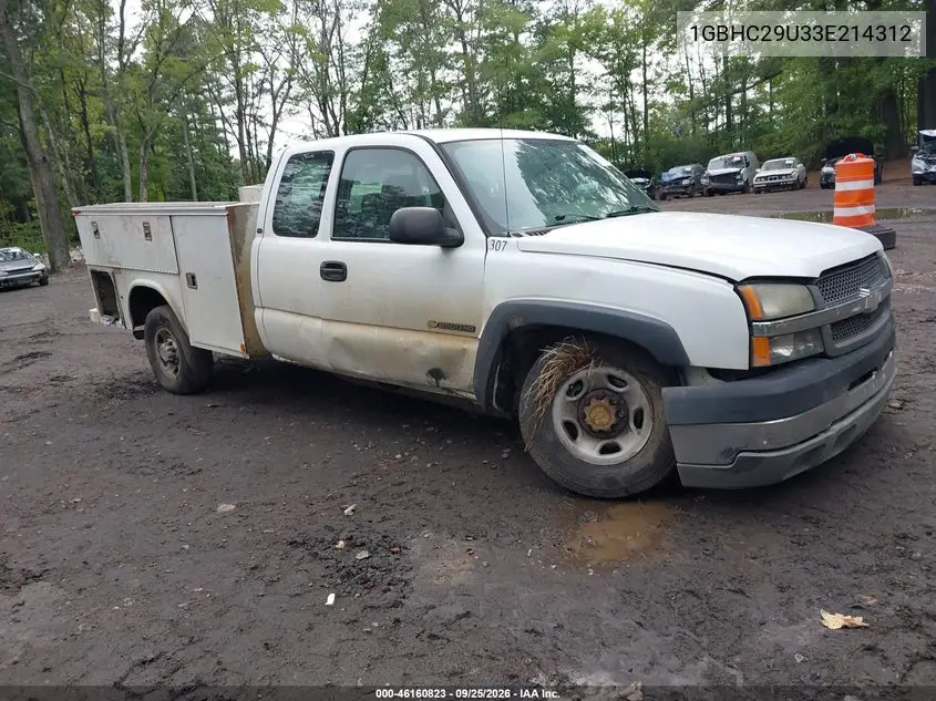 CHEVROLET SILVERADO 2003, VIN 1GBHC29U33E214312