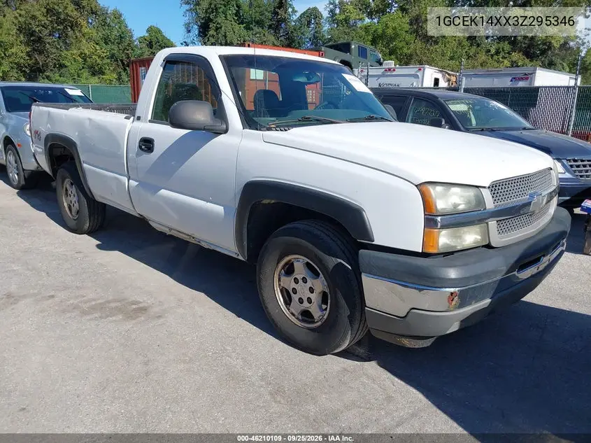 CHEVROLET SILVERADO 2003, VIN 1GCEK14XX3Z295346