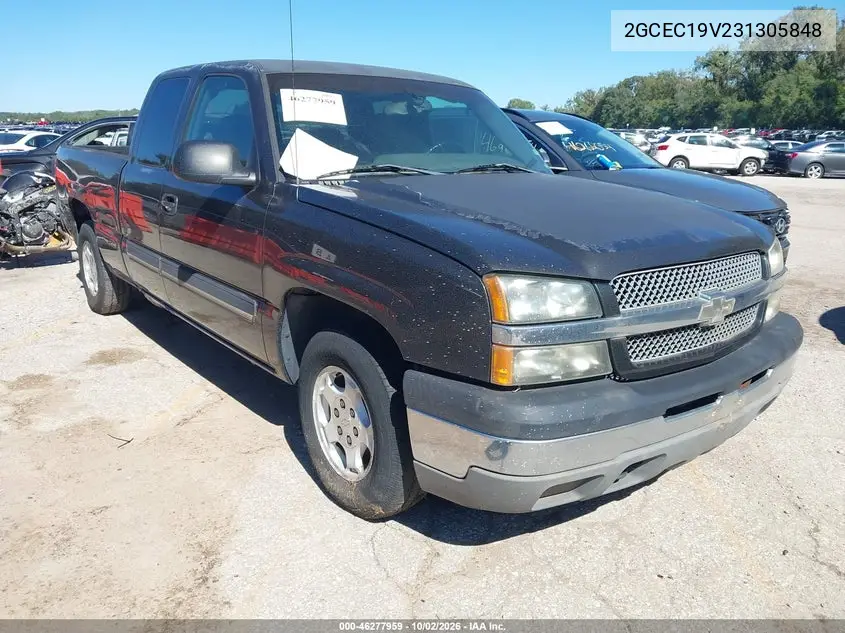CHEVROLET SILVERADO 2003, VIN 2GCEC19V231305848