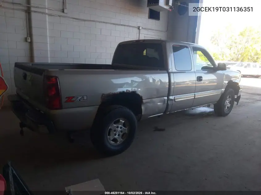 2003 CHEVROLET SILVERADO VIN 2GCEK19T031136351 — фото 4