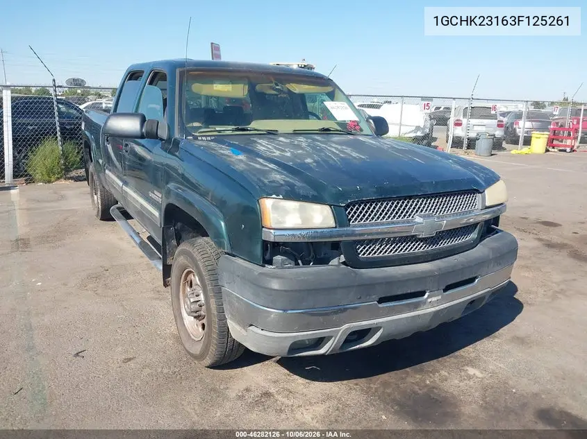 CHEVROLET SILVERADO 2003, VIN 1GCHK23163F125261