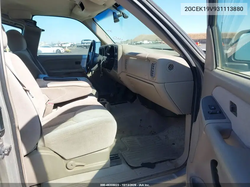 2003 CHEVROLET SILVERADO VIN 2GCEK19V931113880 — фото 5