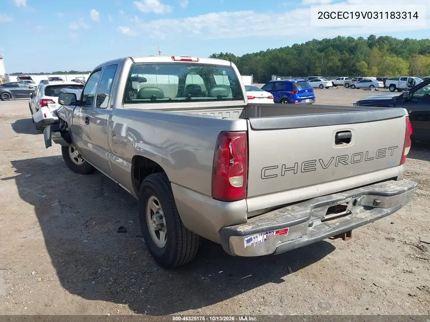2003 CHEVROLET SILVERADO VIN 2GCEC19V031183314 — фото 3