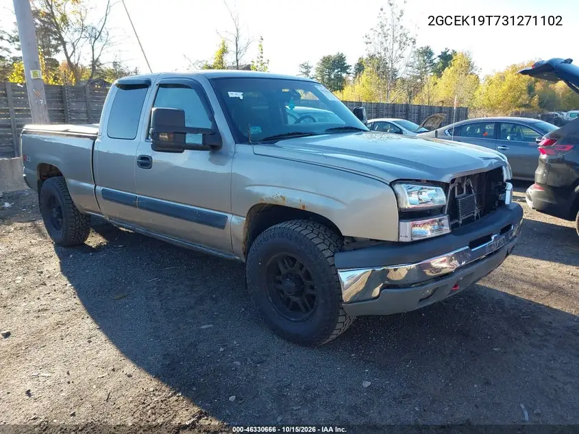 CHEVROLET SILVERADO 2003, VIN 2GCEK19T731271102