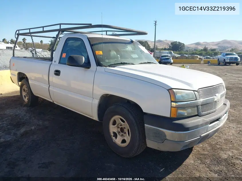 CHEVROLET SILVERADO 2003, VIN 1GCEC14V33Z219396