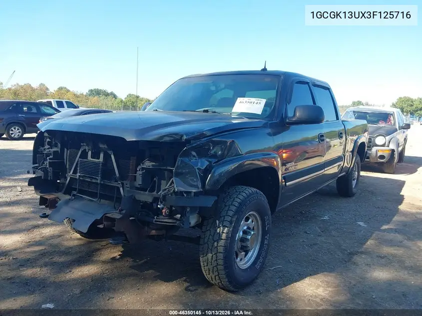 2003 CHEVROLET SILVERADO VIN 1GCGK13UX3F125716 — фото 2