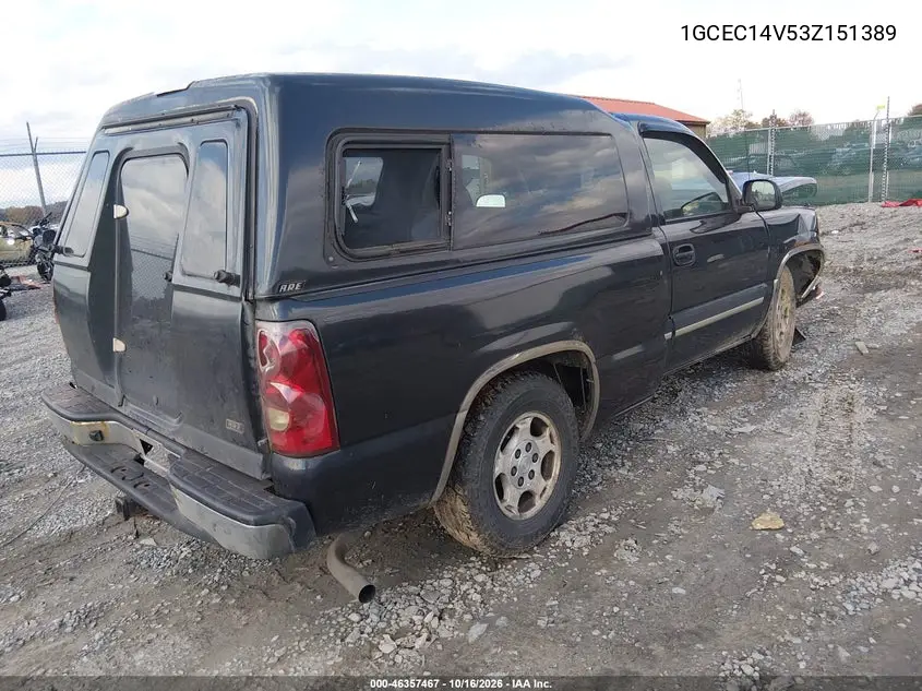 2003 CHEVROLET SILVERADO VIN 1GCEC14V53Z151389 — фото 4