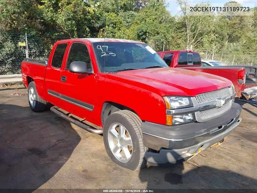 CHEVROLET SILVERADO 2003, VIN 2GCEK19T131189723