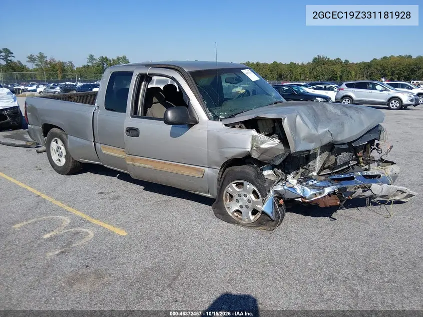 CHEVROLET SILVERADO 2003, VIN 2GCEC19Z331181928