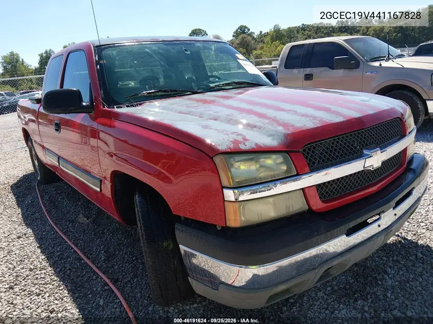 CHEVROLET SILVERADO 2004, VIN 2GCEC19V441167828