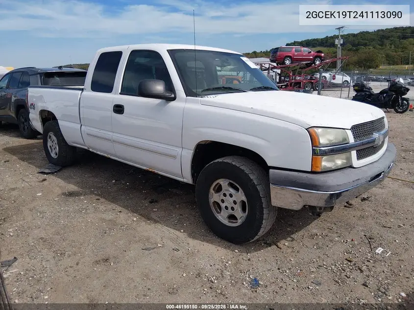 CHEVROLET SILVERADO 2004, VIN 2GCEK19T241113090