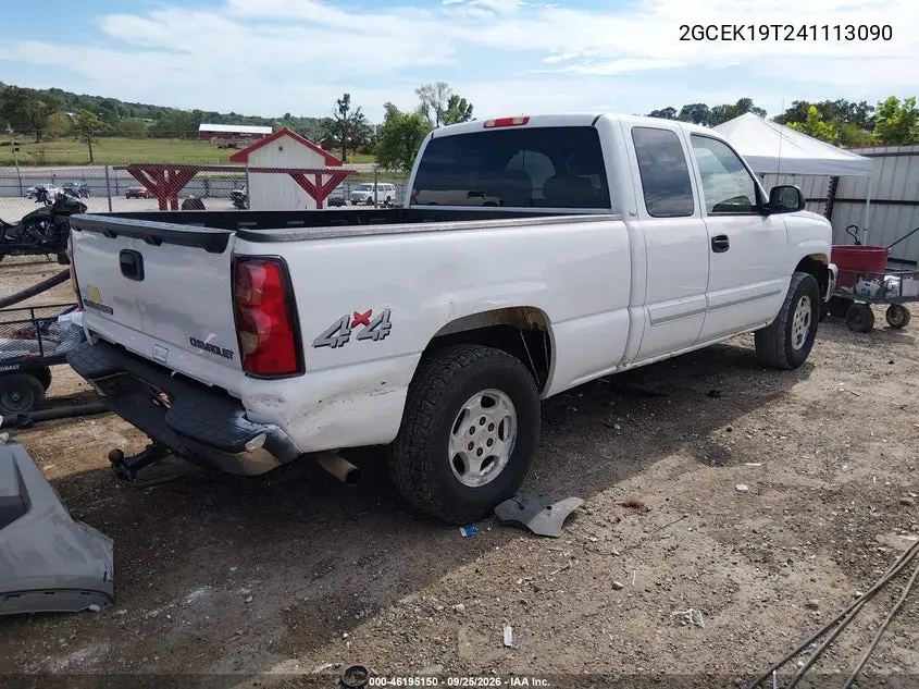 2004 CHEVROLET SILVERADO VIN 2GCEK19T241113090 — фото 4