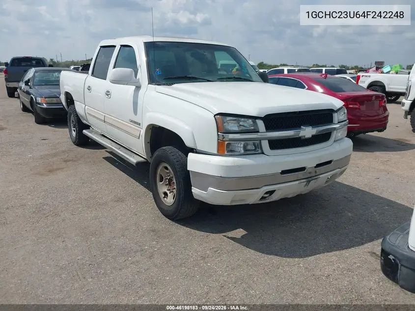 CHEVROLET SILVERADO 2004, VIN 1GCHC23U64F242248