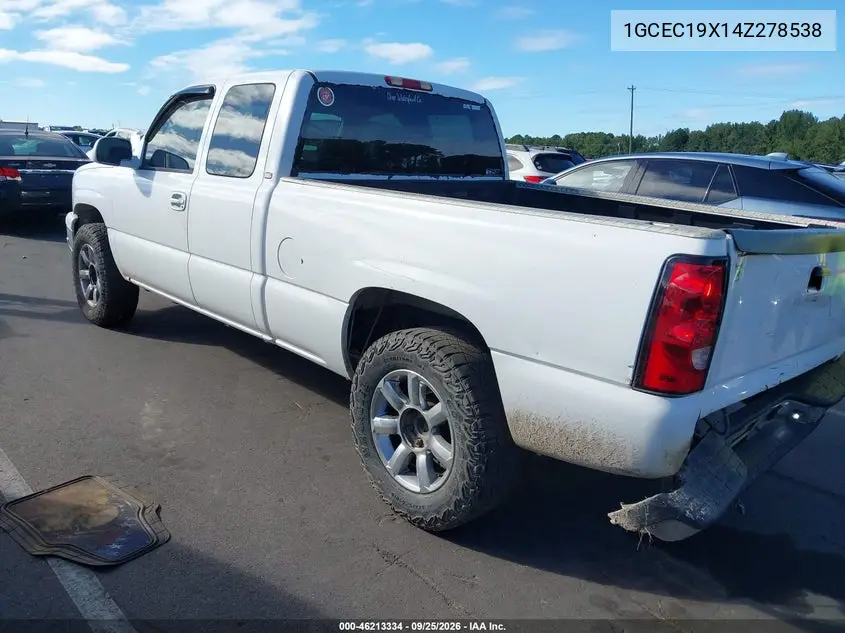 2004 CHEVROLET SILVERADO VIN 1GCEC19X14Z278538 — фото 3