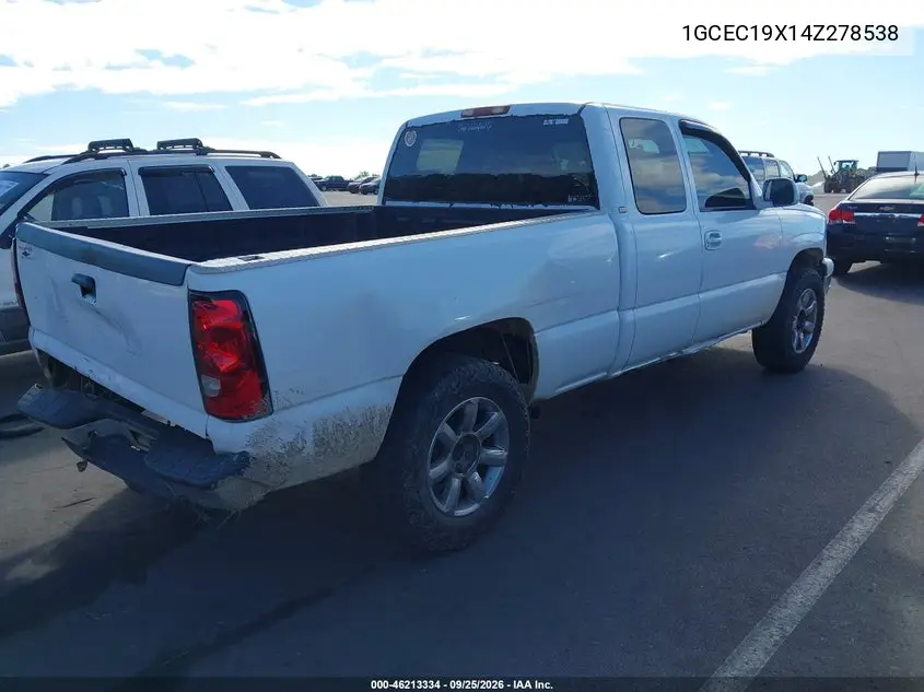 2004 CHEVROLET SILVERADO VIN 1GCEC19X14Z278538 — фото 4