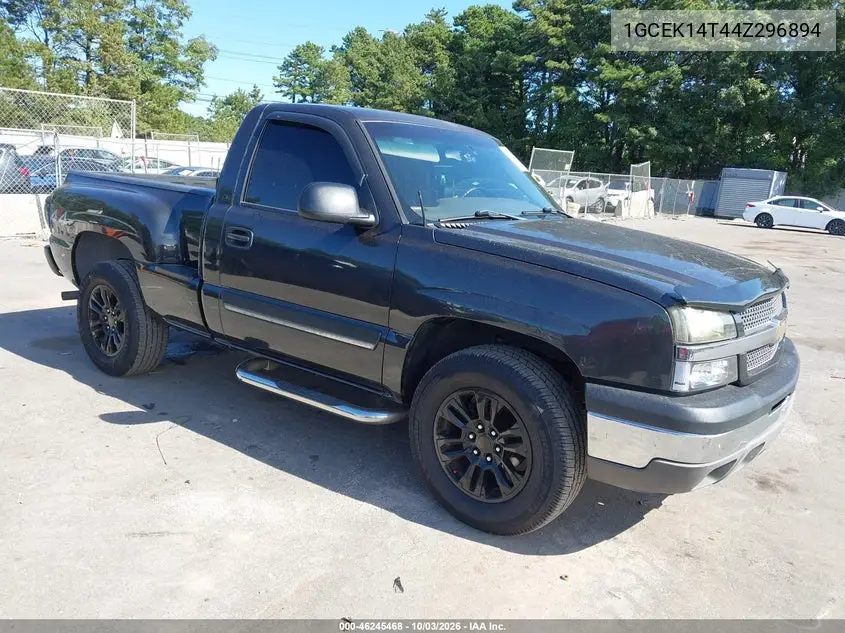 CHEVROLET SILVERADO 2004, VIN 1GCEK14T44Z296894