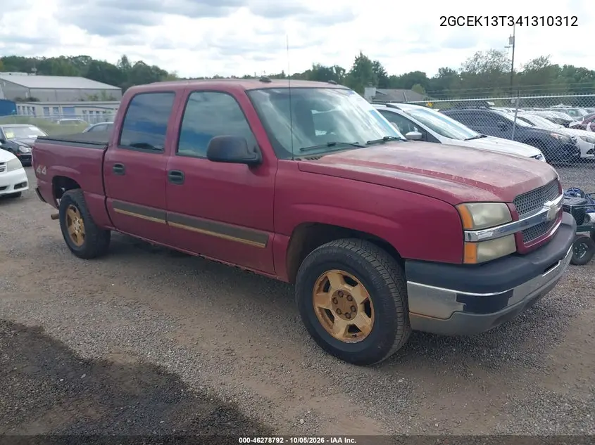 CHEVROLET SILVERADO 2004, VIN 2GCEK13T341310312