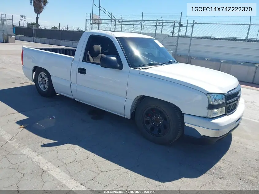 CHEVROLET SILVERADO 2004, VIN 1GCEC14X74Z222370