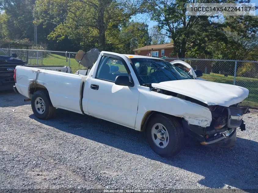 CHEVROLET SILVERADO 2004, VIN 1GCEC14X54Z244187