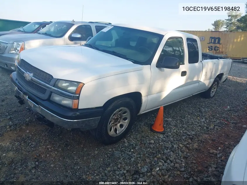 2005 CHEVROLET SILVERADO VIN 1GCEC19V65E198482 — фото 2