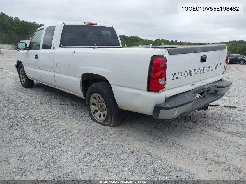 2005 CHEVROLET SILVERADO VIN 1GCEC19V65E198482 — фото 3