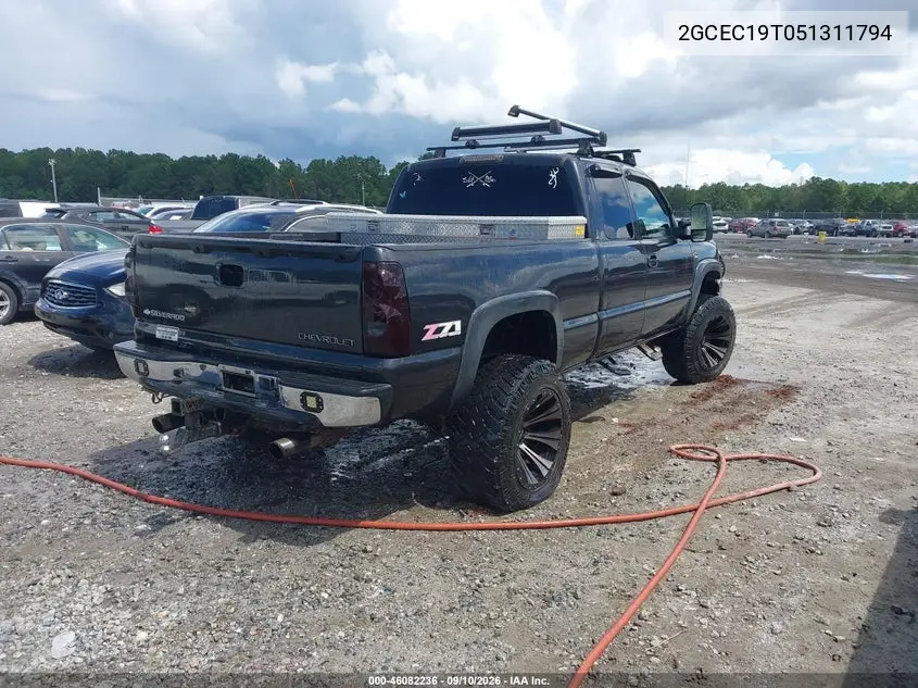 2005 CHEVROLET SILVERADO VIN 2GCEC19T051311794 — фото 4