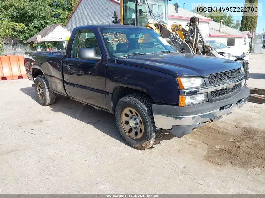 CHEVROLET SILVERADO 2005, VIN 1GCEK14V95Z222700