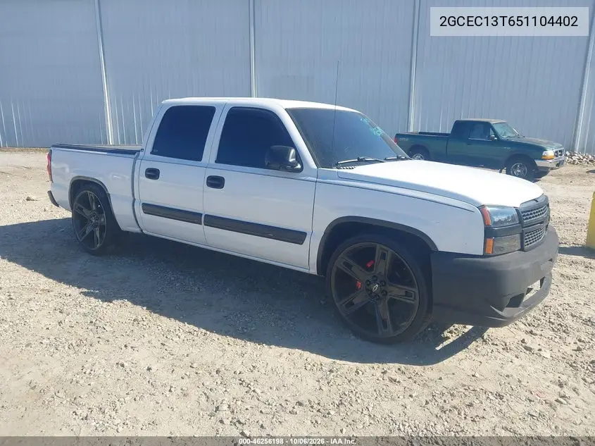 CHEVROLET SILVERADO 2005, VIN 2GCEC13T651104402